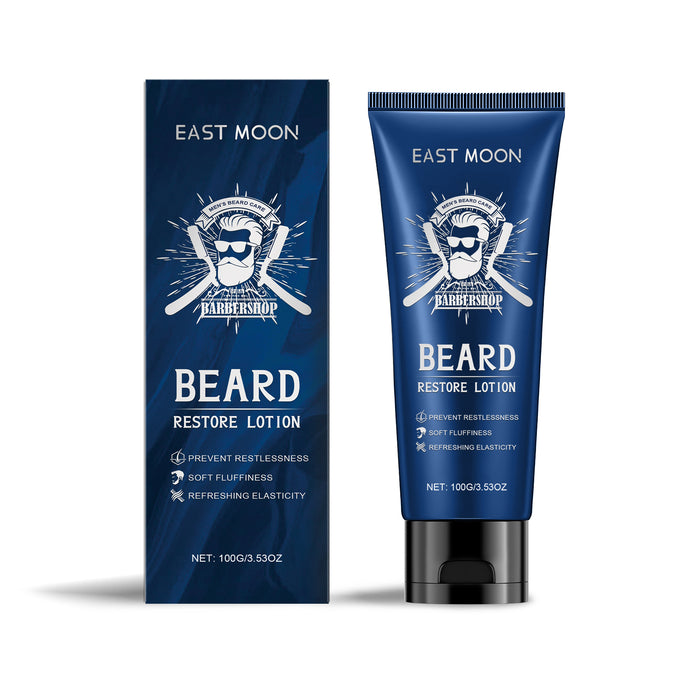 EAST MOON Sandalwood Beard Conditioner — front label and pack contents