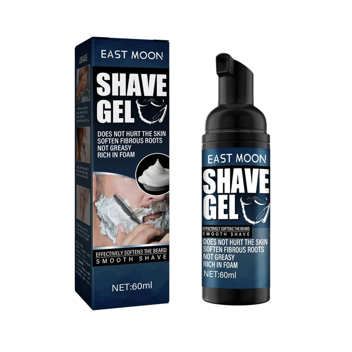 EAST MOON Shaving Gel for Men — product and front packaging
