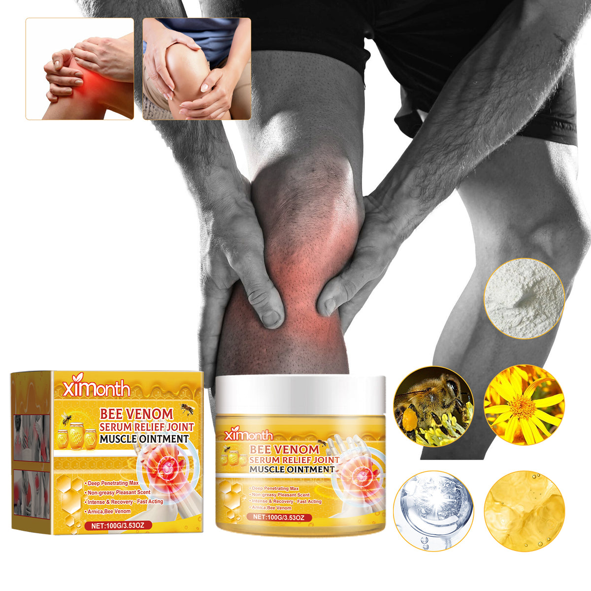 Bee Venom Serum Relief Joint Muscle Ointment、Joint Care Cream、Joint Soothing Cream