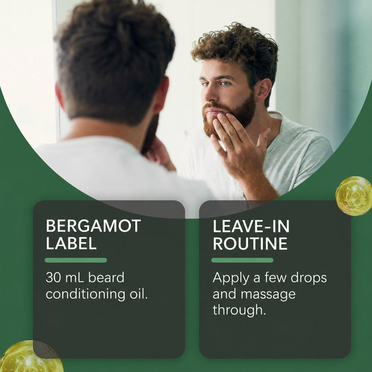 EAST MOON Bergamot Beard Oil — Bergamot-labeled 30 mL oil