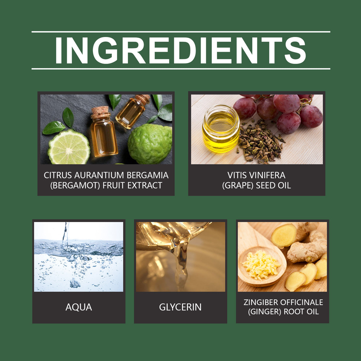 EAST MOON Bergamot Beard Oil — ingredient panel