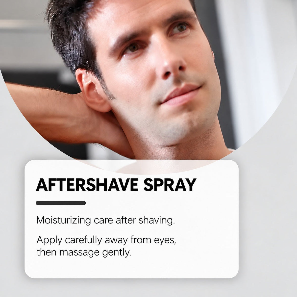 EAST MOON Aftershave Spray — moisturizing care illustration