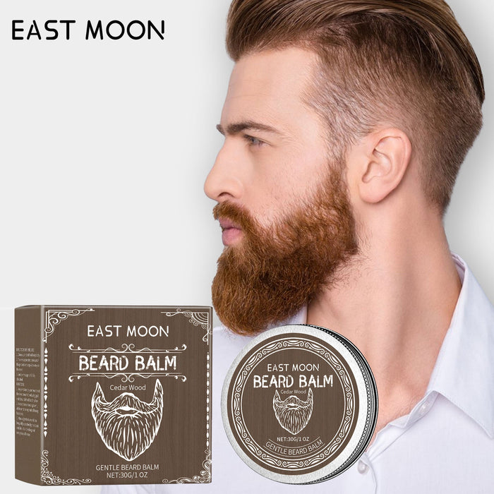 EAST MOON Beard Balm — product and pack contents