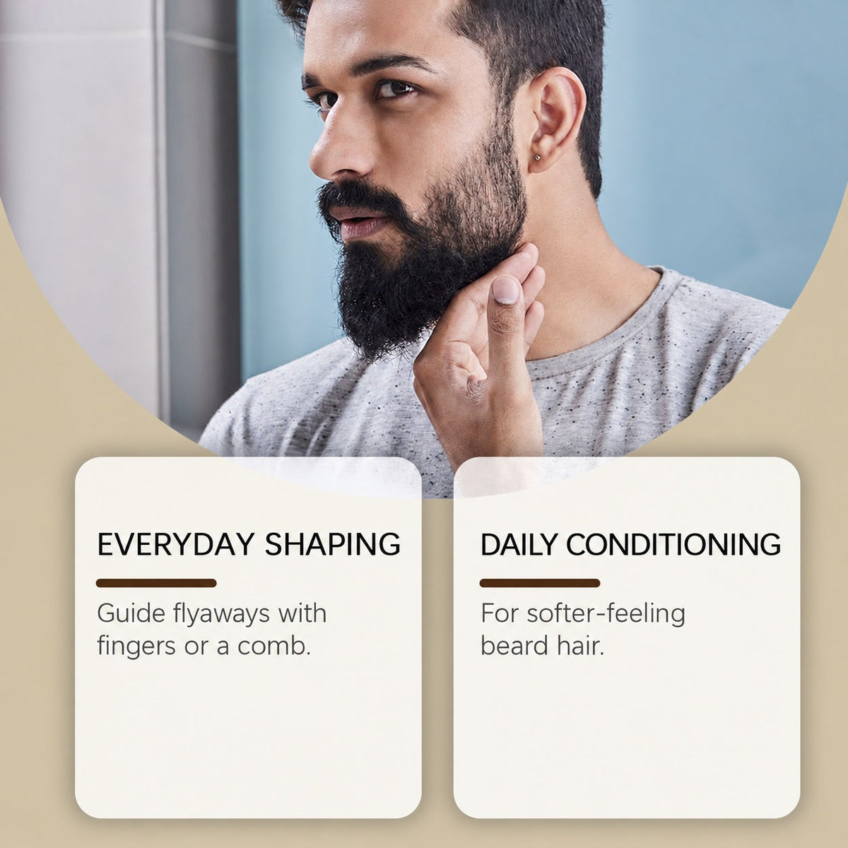 EAST MOON Cigar-Scented Beard Balm with Beeswax — daily shaping and conditioning