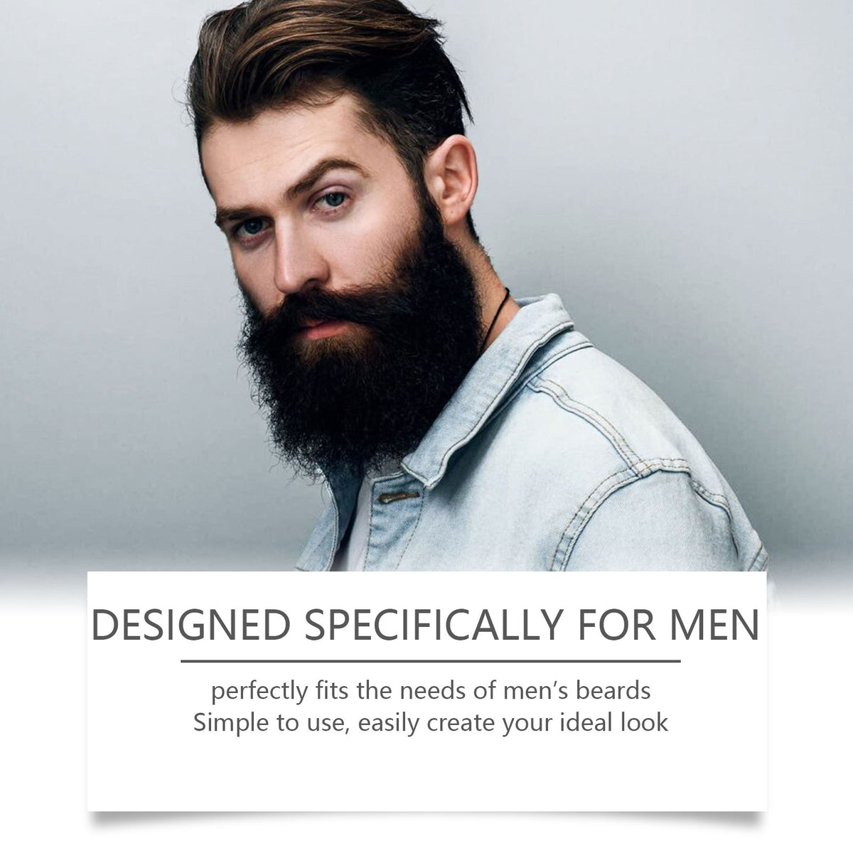 EAST MOON Vanilla Beard Balm with Beeswax — product and grooming presentation
