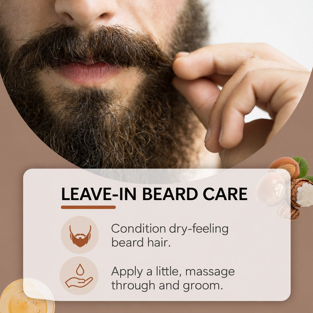 EAST MOON Beard Balm for Dry Beard — beard softening and grooming illustration