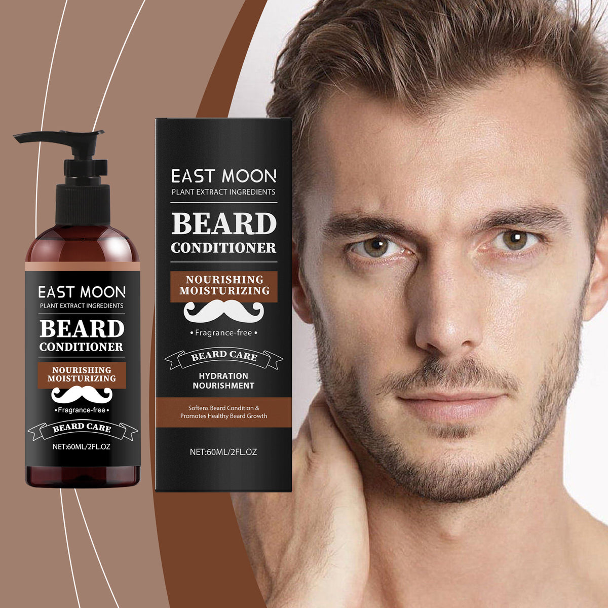 EAST MOON Fragrance-Free Beard Conditioner — ingredient panel