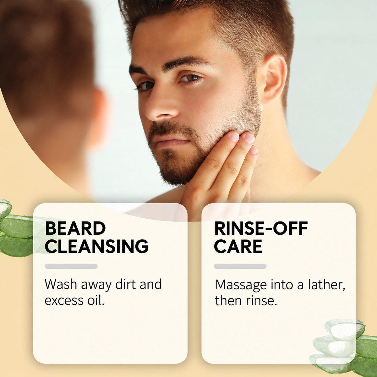 EAST MOON Beard Wash with Nettle & Aloe — beard cleansing and rinsing
