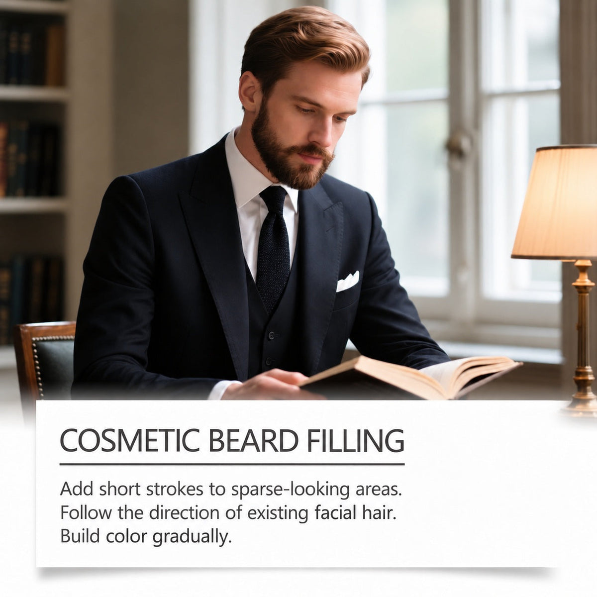 EAST MOON Black Beard Filler Pen & Brush — cosmetic beard filling and gradual application