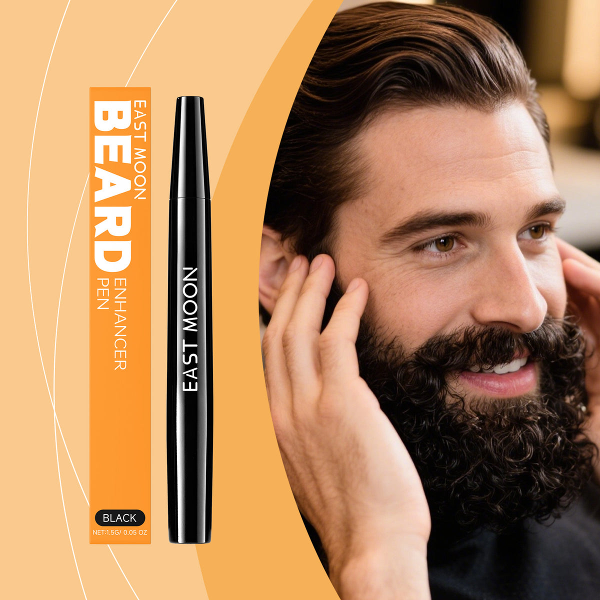 EAST MOON Black Beard Filler Pen — product label and pack contents