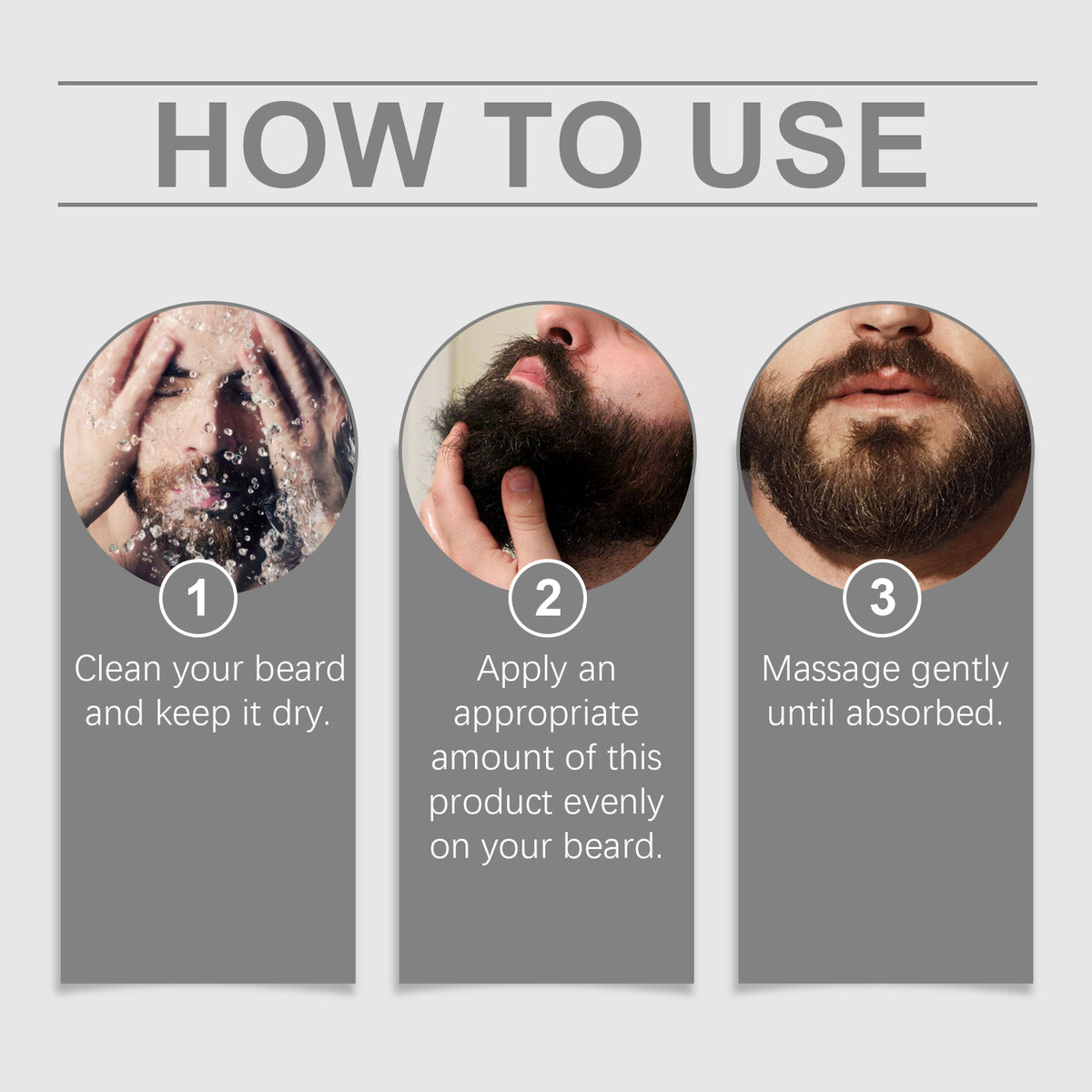 EAST MOON Sandalwood Vanilla Beard Balm — step-by-step application guide
