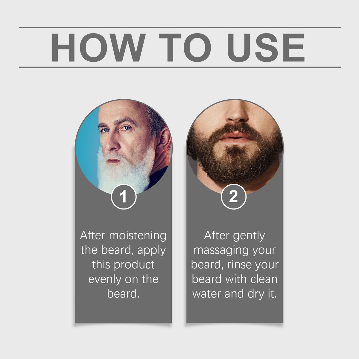 EAST MOON Argan Beard Wash — step-by-step application guide