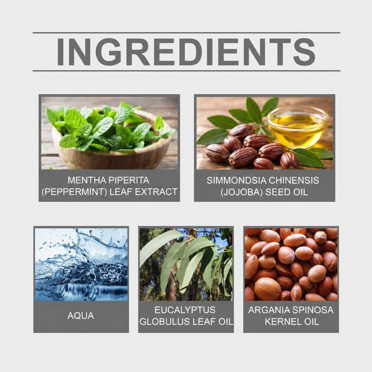 EAST MOON Argan Beard Wash — ingredient panel