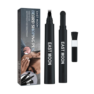 EAST MOON Black Beard Filler Pen & Pencil Kit with Brush — product and front packaging