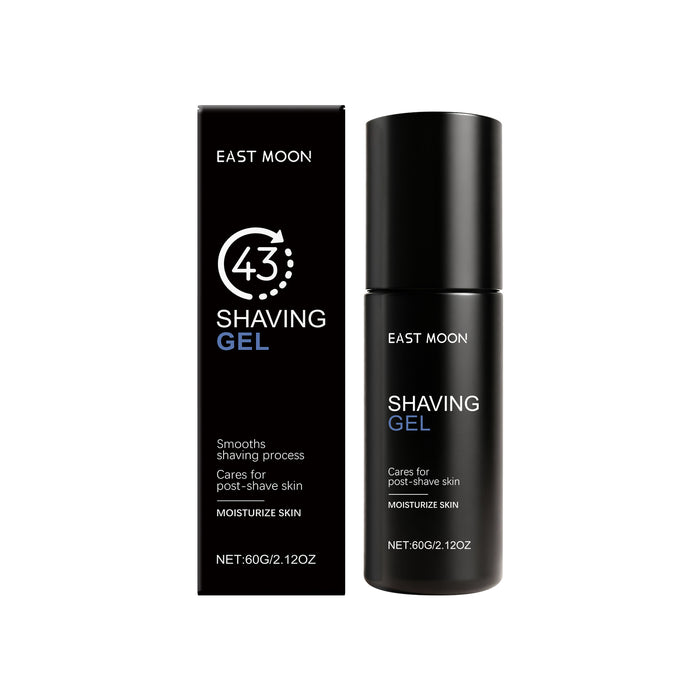 EAST MOON Shaving Gel for Men — front label and pack contents