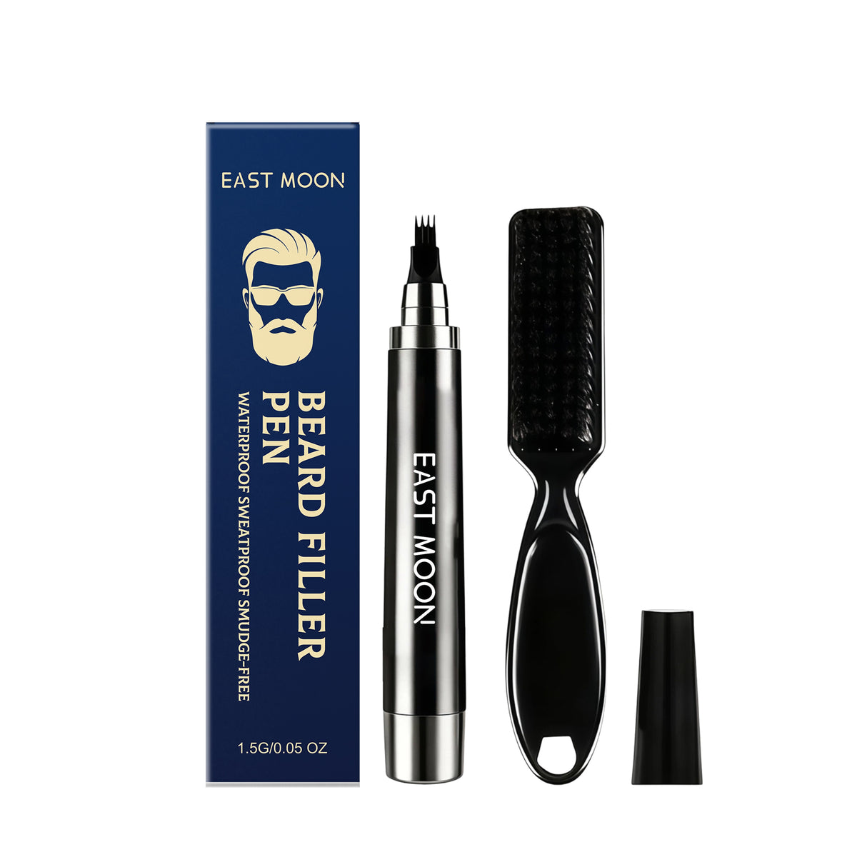 EAST MOON Beard Filler Pen & Brush — product and front packaging