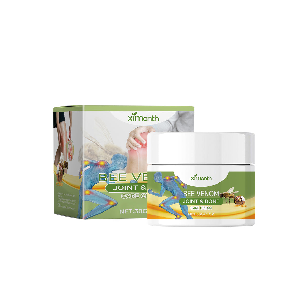 Ximonth Bee Venom Joint Relief Cream Gentle And Soothing Massage Cream For Knees And Legs