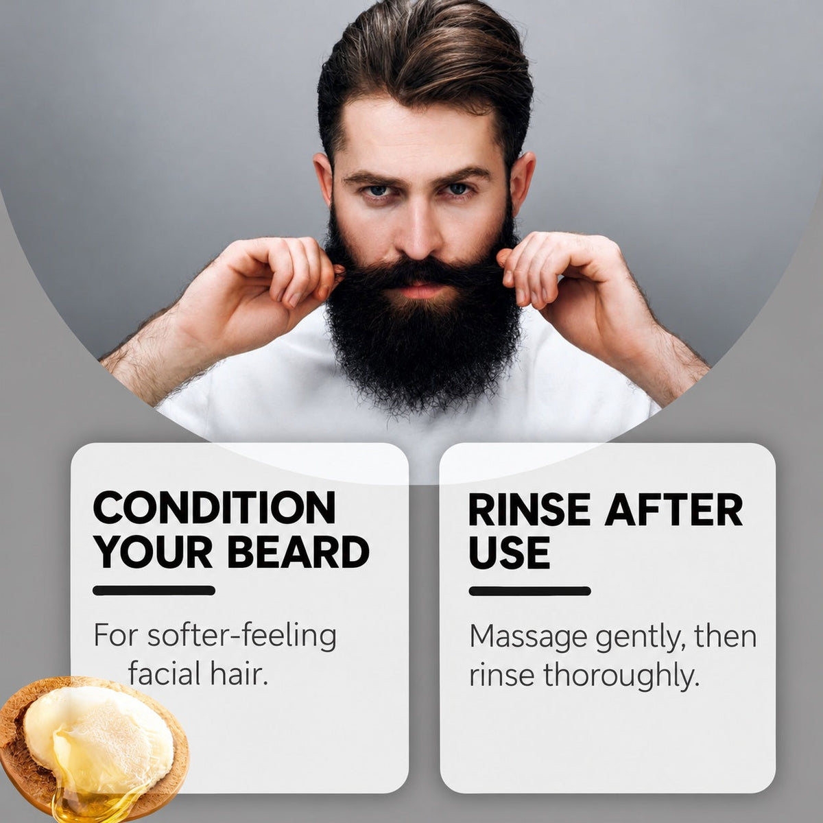 EAST MOON Beard Conditioner with Argan & Jojoba — beard conditioning without growth claims