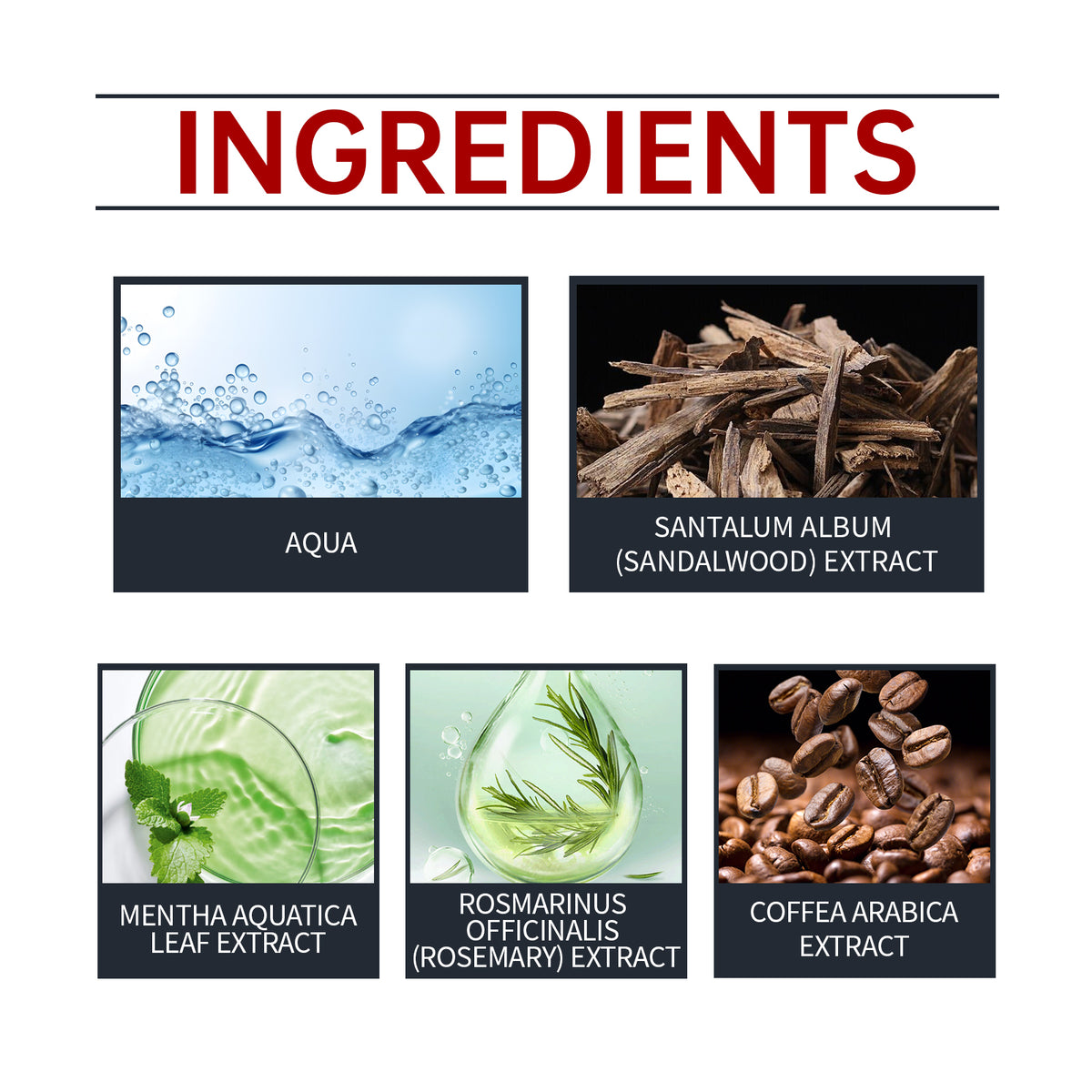 EAST MOON Beard Spray — ingredient panel