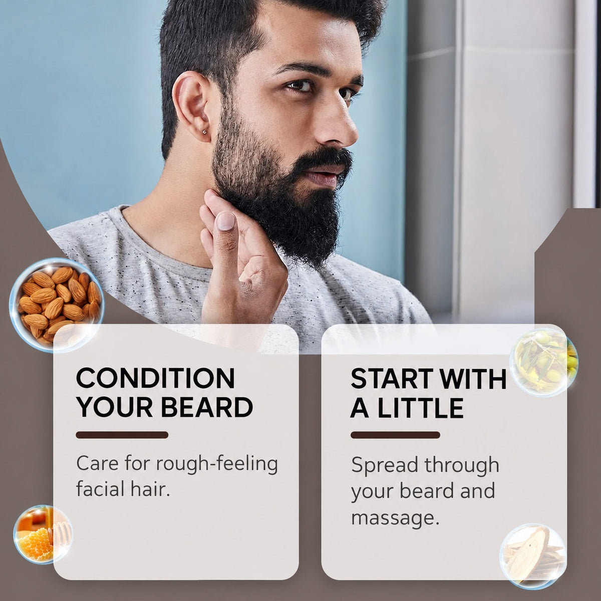 EAST MOON Beard Oil with Vitamin E & Sweet Almond — beard conditioning routine