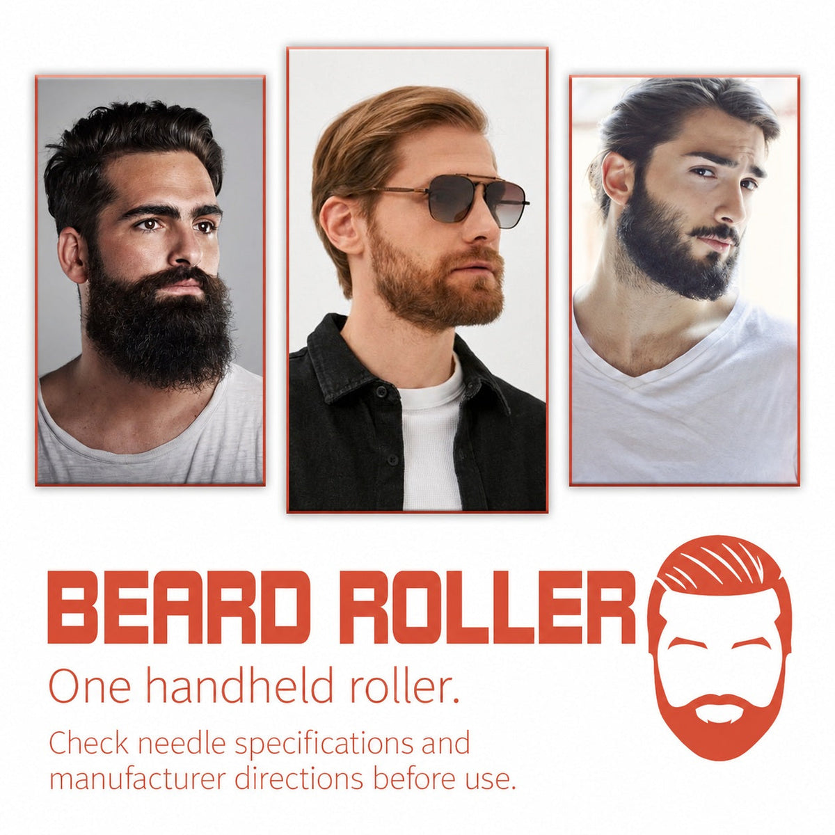 EAST MOON Beard Roller — product and grooming presentation